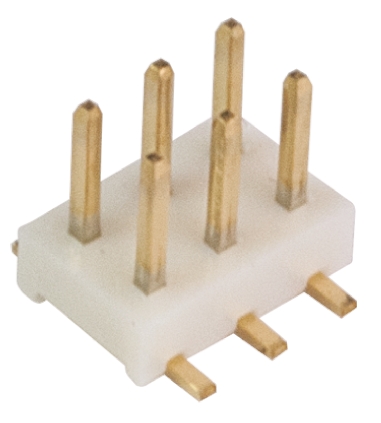 Hirose A3 Series Straight Surface Pin Header, 6 Contact(s), 2 mm Pitch, 2 Row, Unshrouded