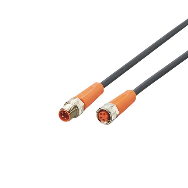 ifm electronic Male 4 way M8 to Female 4 way M8 Communication Cable, 3 m