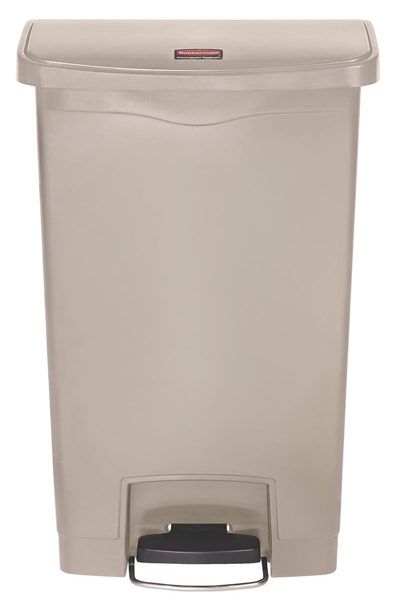 Rubbermaid Commercial Products Slim Jim 50L Beige Pedal Polyethylene Waste Bin