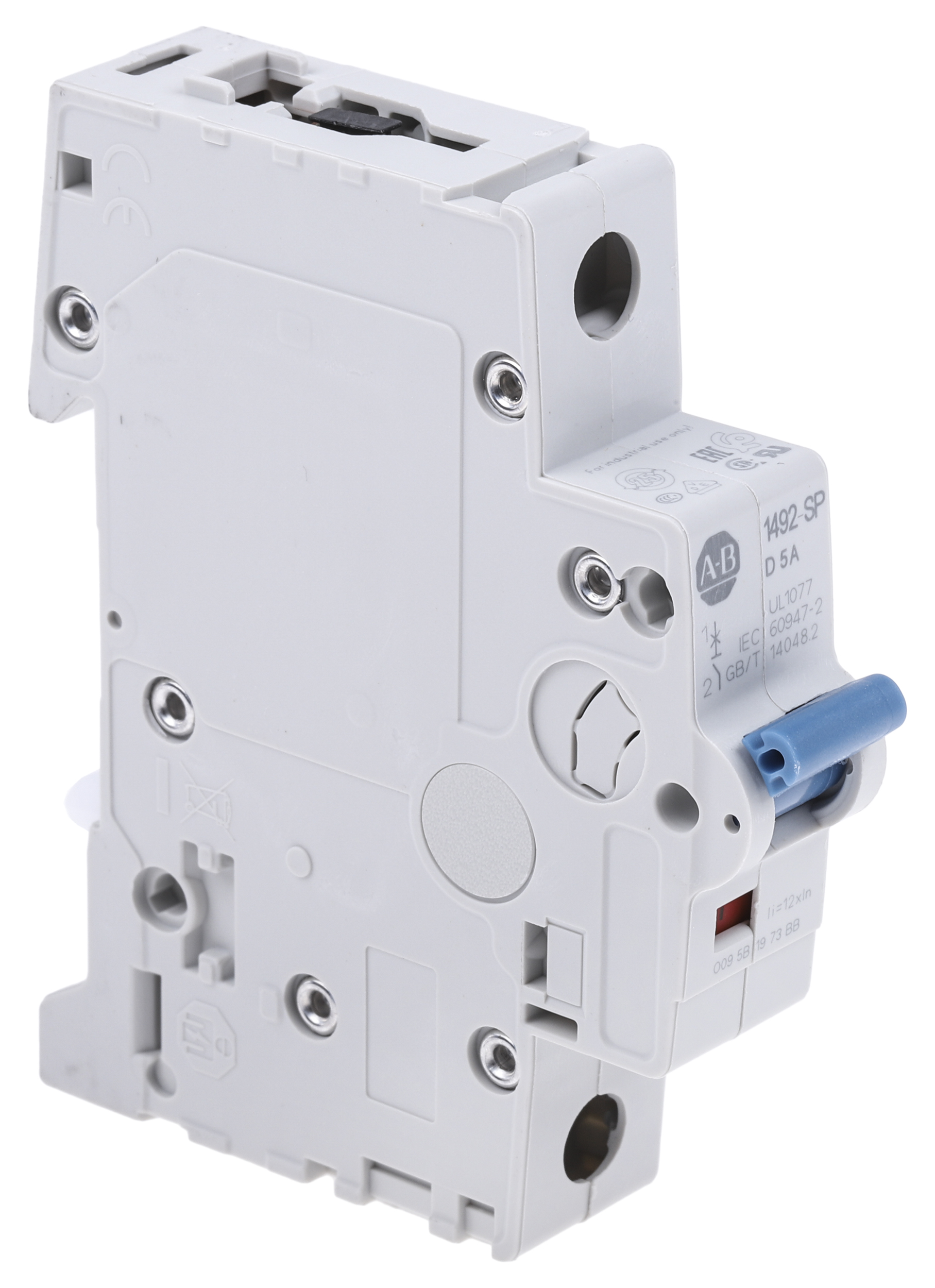 Allen Bradley 1492 1492-SPM MCB, 1P, 5A Curve D, 277V AC, 48V DC, 10 kA Breaking Capacity