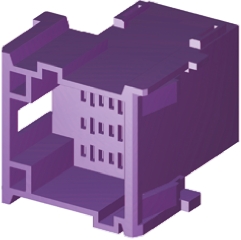 TE Connectivity, Timer Automotive Connector Plug Purple 12 Way 4-967627-1