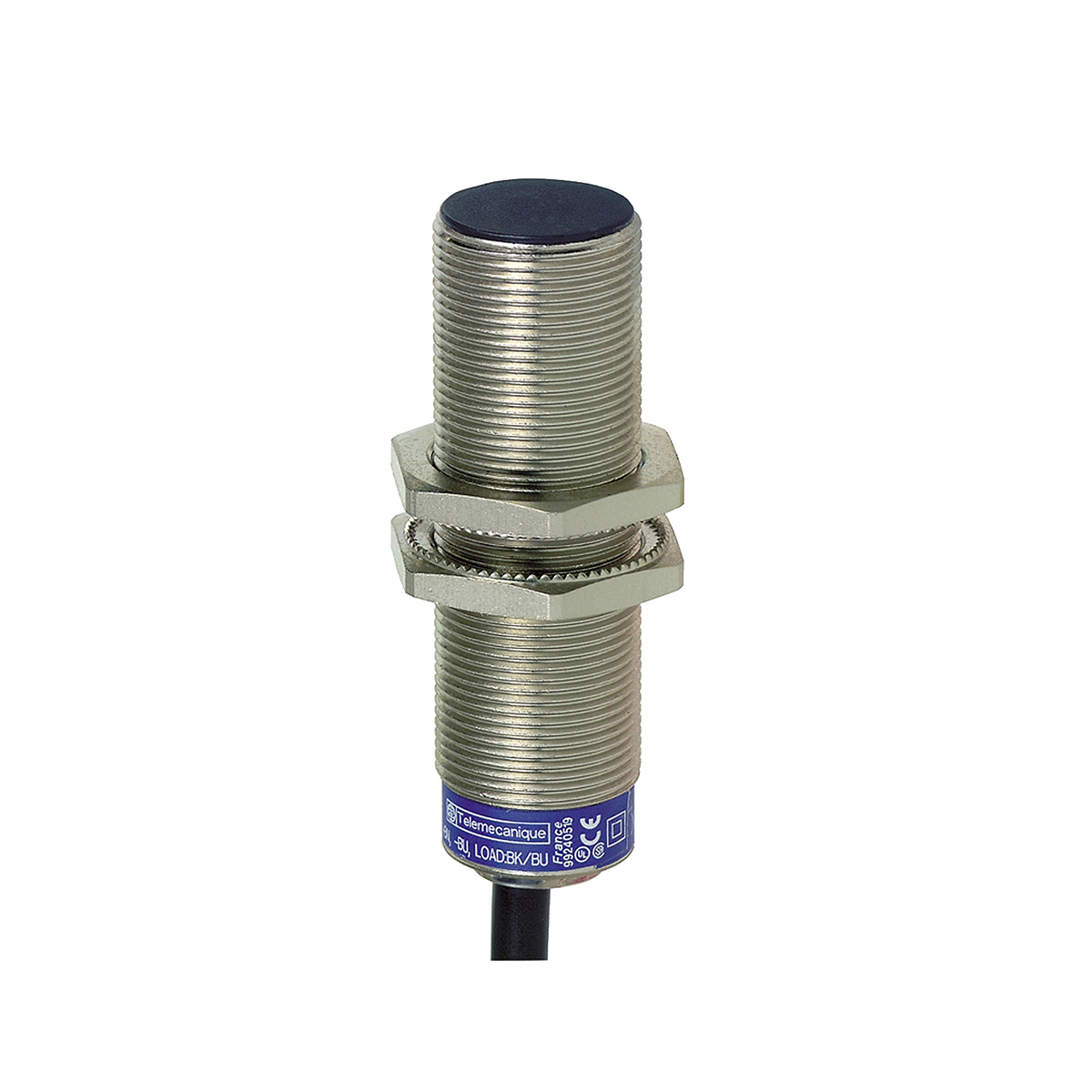 Telemecanique Sensors Inductive Threaded Barrel Proximity Sensor, M18, 8 mm Detection, PNP NO, 10 → 58 V dc, 12