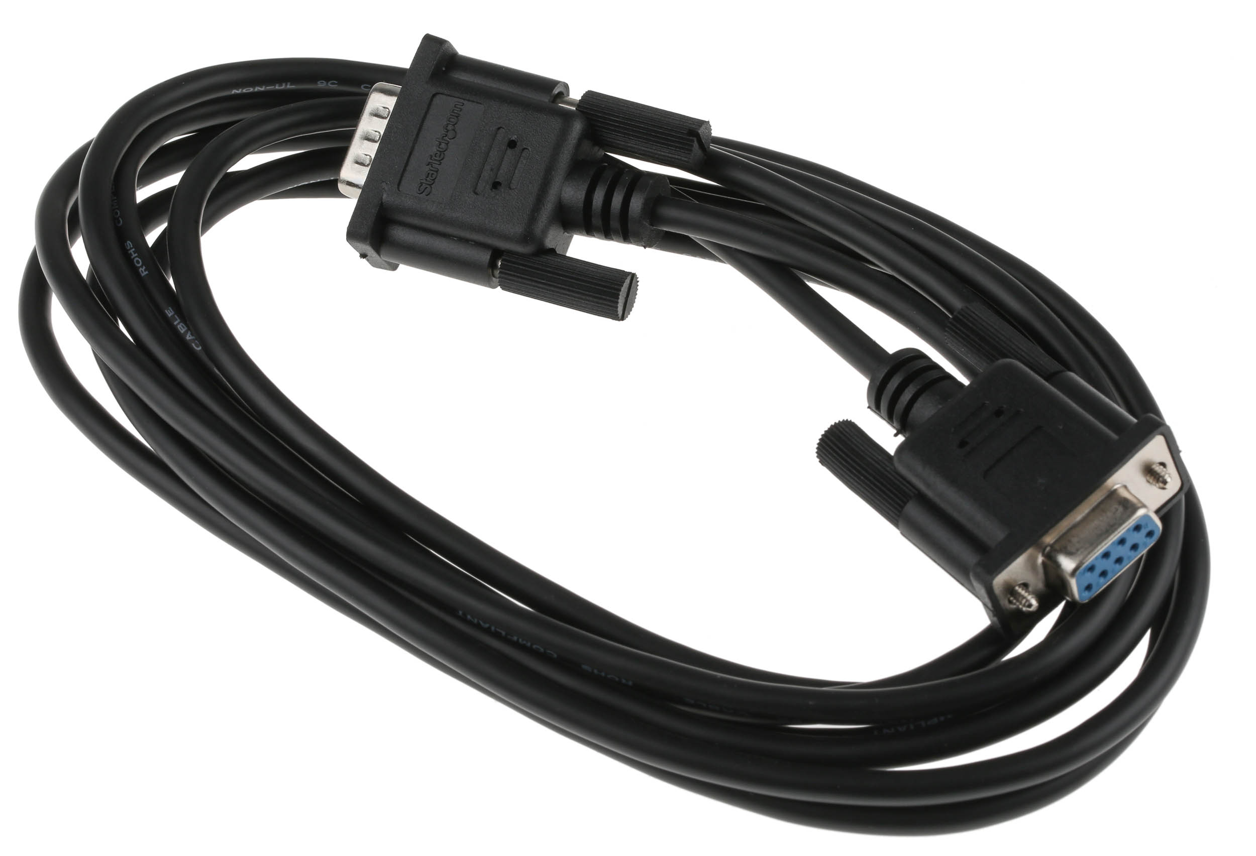 StarTech.com Male 9 Pin D-sub to Female 9 Pin D-sub Serial Cable, 3m PVC