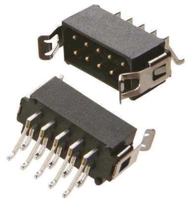 HARWIN Datamate J-Tek Series Right Angle Surface PCB Header, 12 Contact(s), 2 mm Pitch, 2 Row, Shrouded