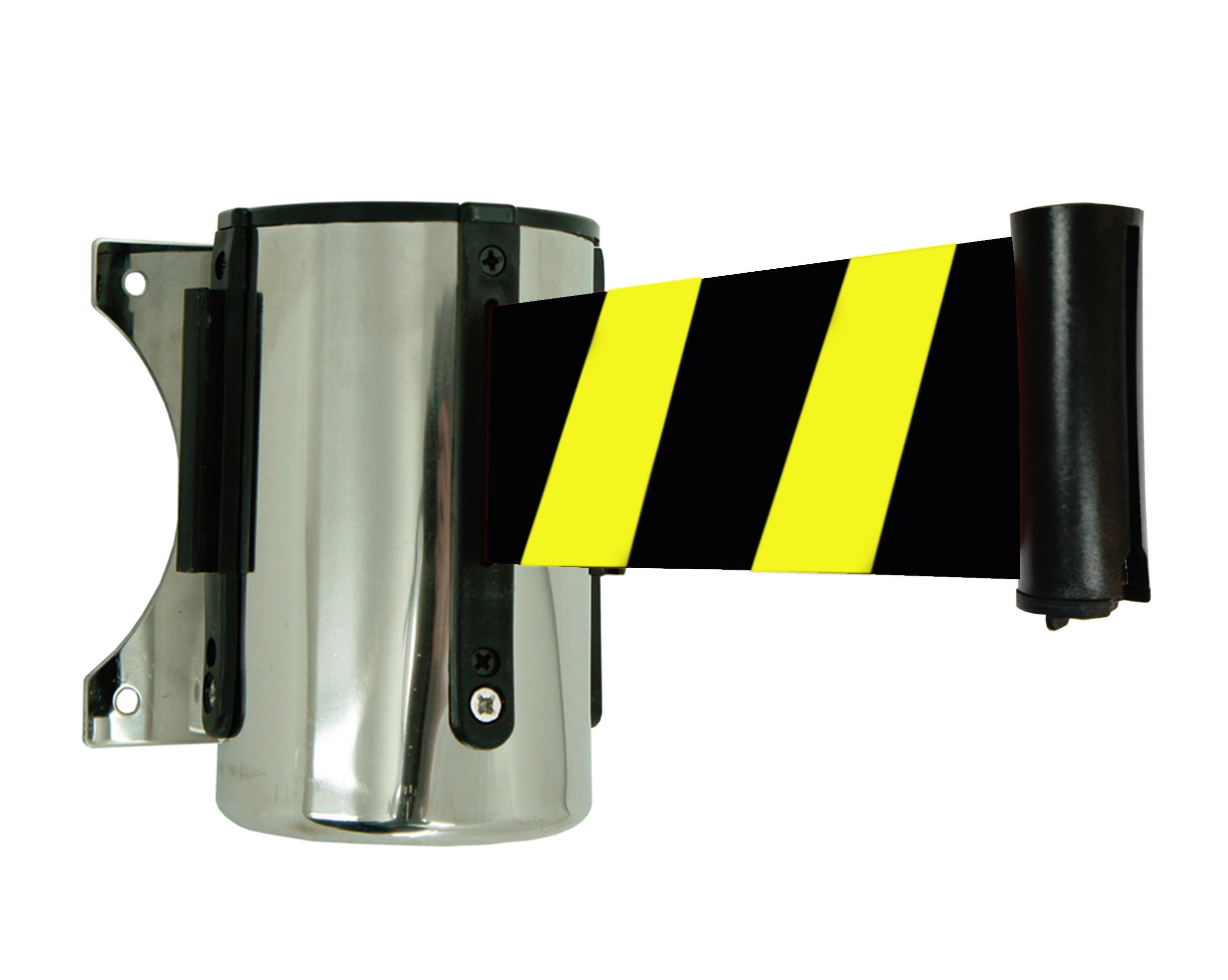 Viso Black & Yellow Aluminium Strap Reel, 2m, Black, Yellow Tape