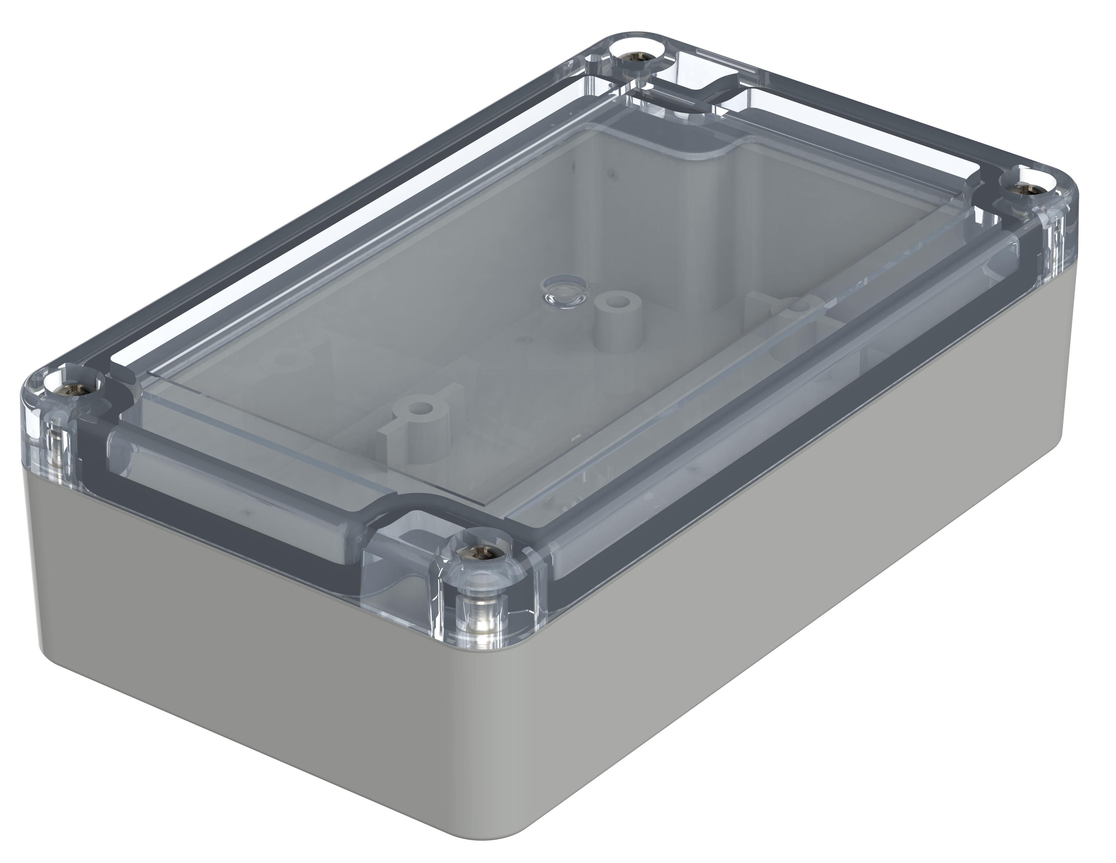 Bopla Euromas X Series Light Grey Polycarbonate Enclosure, IP66, IP68, IK07, Clear Lid, 125 x 75 x 37.2mm