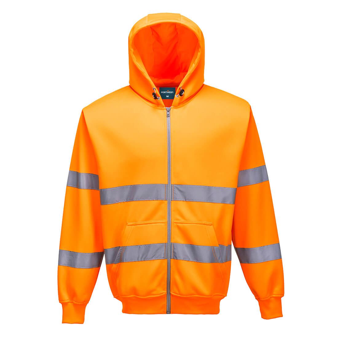 Portwest Yellow Unisex Hi Vis Hoodie, M