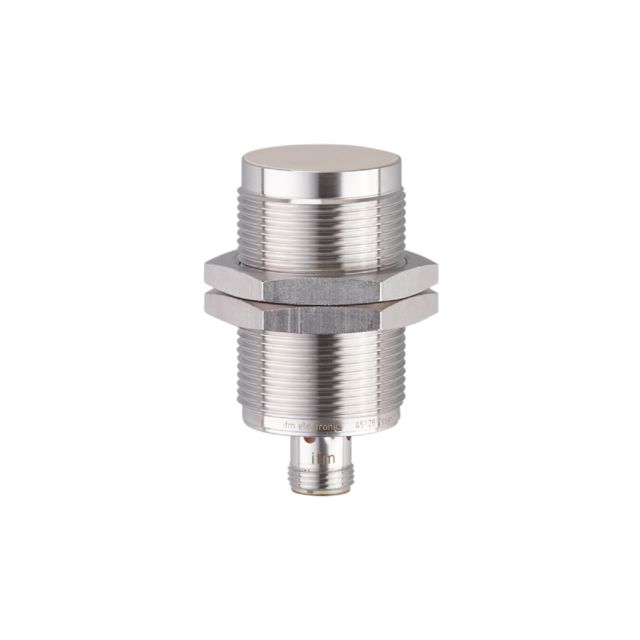 ifm electronic Inductive Threaded Barrel Proximity Sensor, M30, 18 mm Detection, PNP NO, 10 → 36 V dc