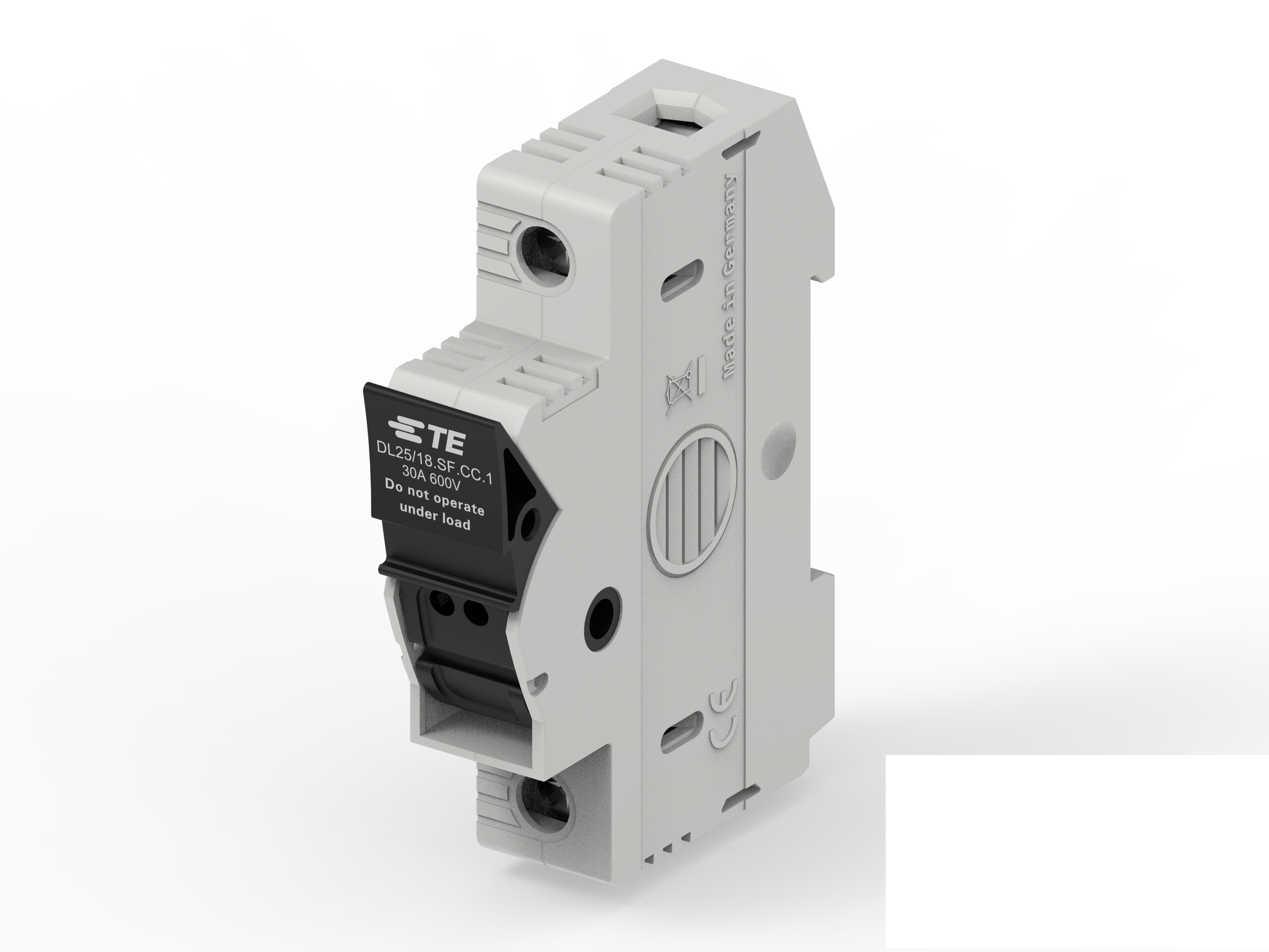 TE Connectivity 30A Fuse Holder for 10 x 38mm Fuse, 1P, 600V