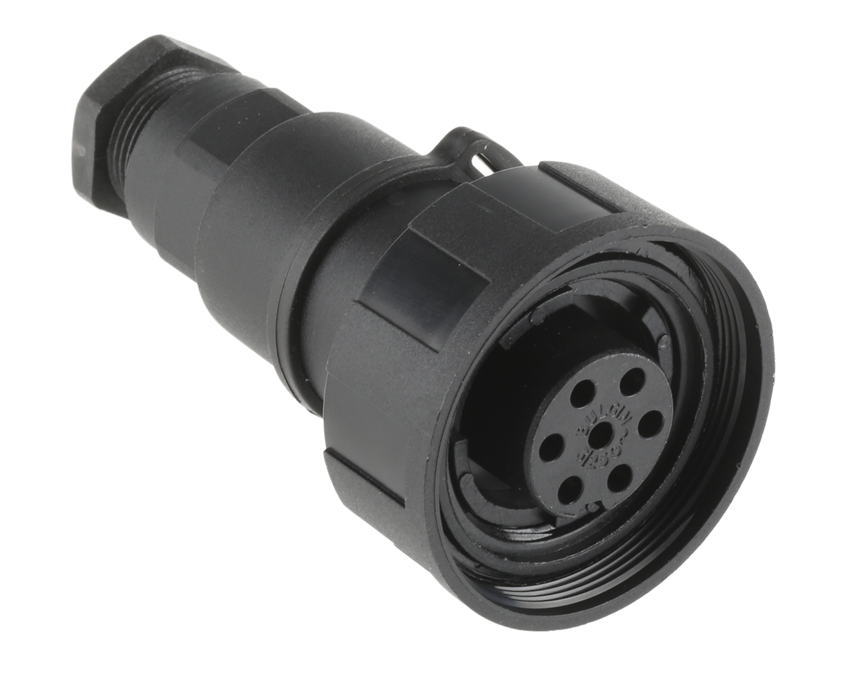 Bulgin Circular Connector, 7 Contacts, Cable, Standard Connector, Socket, Female, IP68, Standard Buccaneer Series