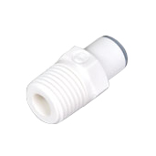 Legris LF6300 LIQUIfit Series Straight Threaded Adaptor, R 1/4 Male to Push In 8 mm, Threaded-to-Tube Connection Style