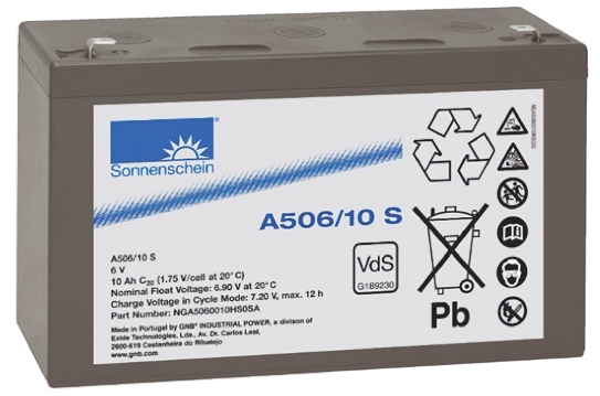Sonnenschein 6V Faston F1 Sealed Lead Acid Battery, 10Ah
