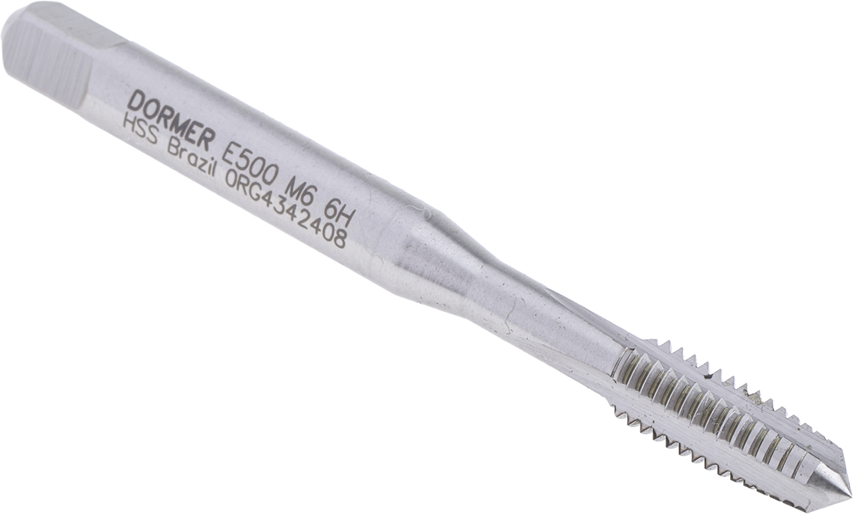 Dormer Threading Tap HSS 1-Piece 1.0mm Pitch Metric Standard Machine Tap M6 Thread