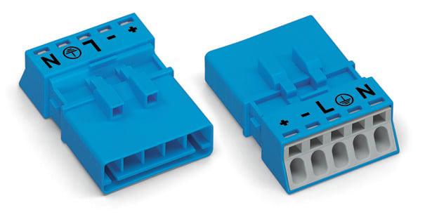 WAGO 890 Series Lighting Connector, 5-Pole, Male, 5-Way, Cable Mount, 13A