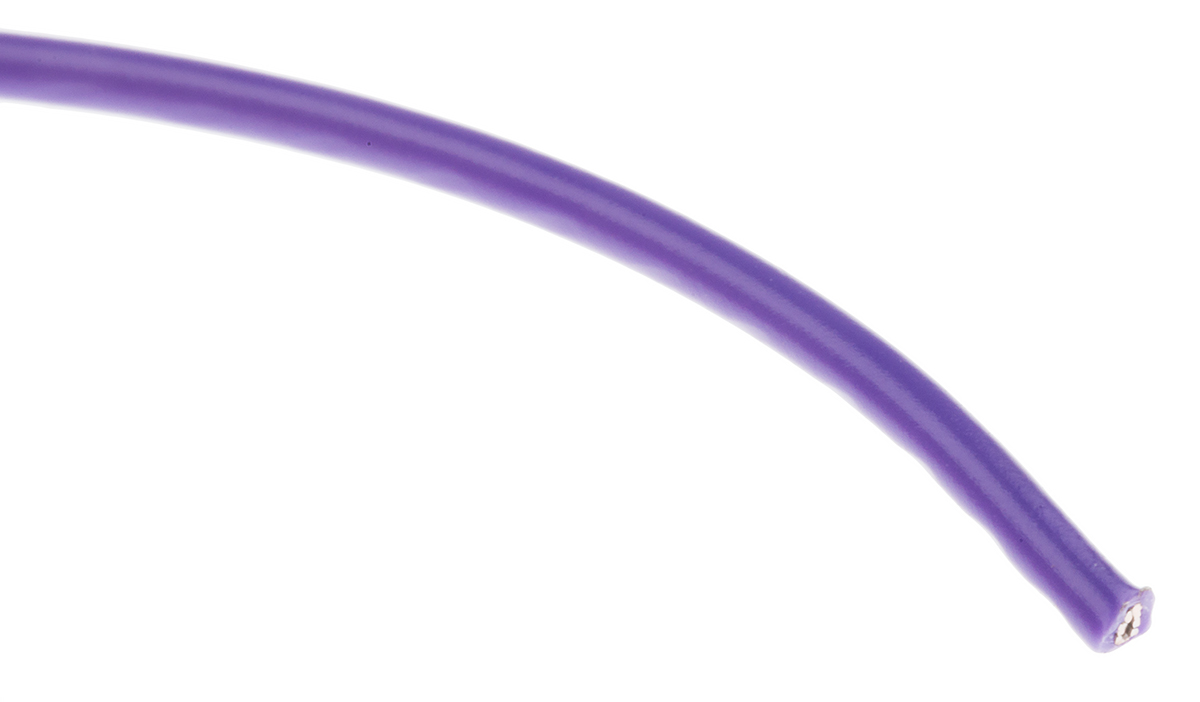 Alpha Wire Purple 0.52 mm² Hook Up Wire, 20 AWG, 10/0.25 mm, 30m, PVC Insulation, 3053 VI005