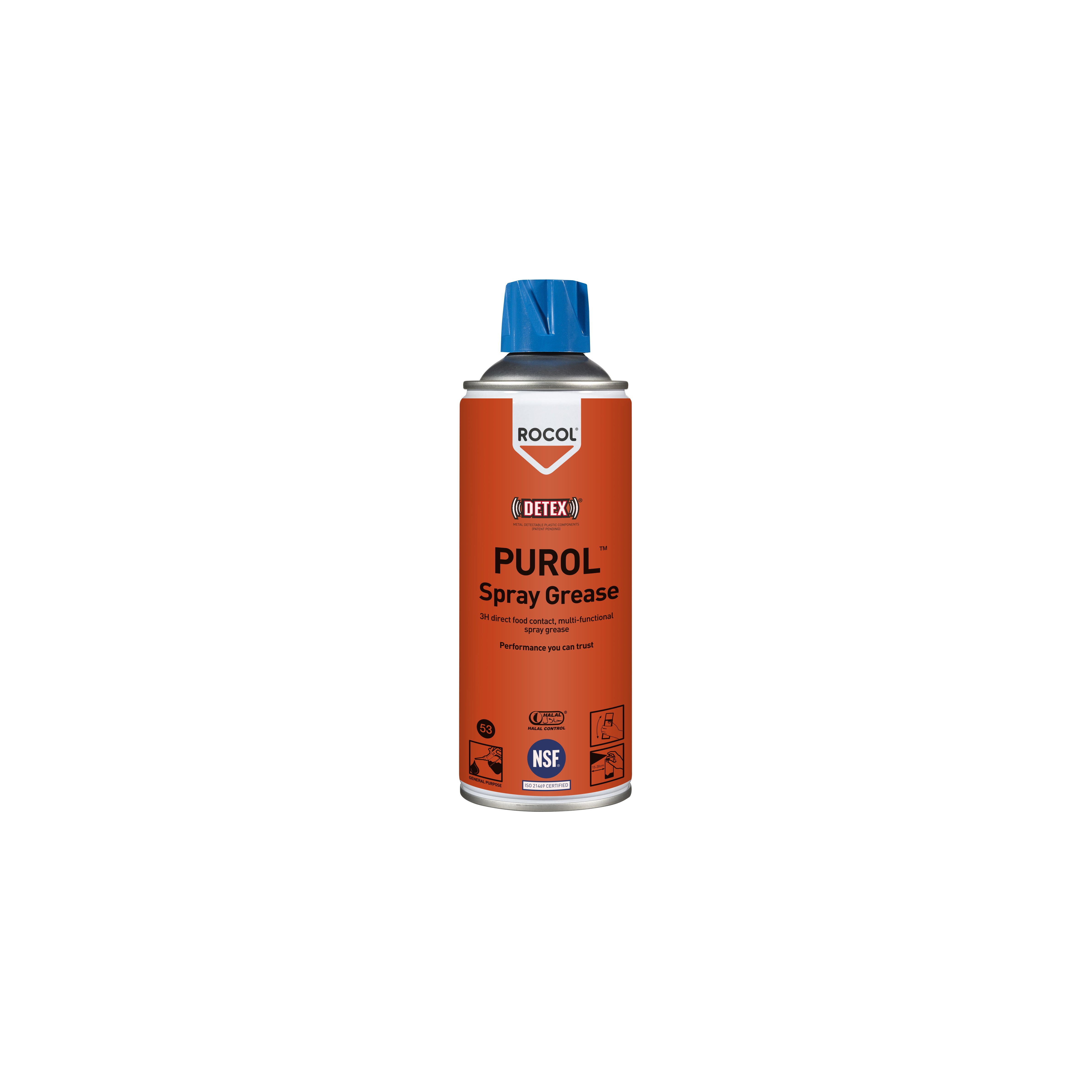 Rocol 400 ml Purol Spray Grease Oil and for Clean Environments, Food Industry, Pharmaceutical Use
