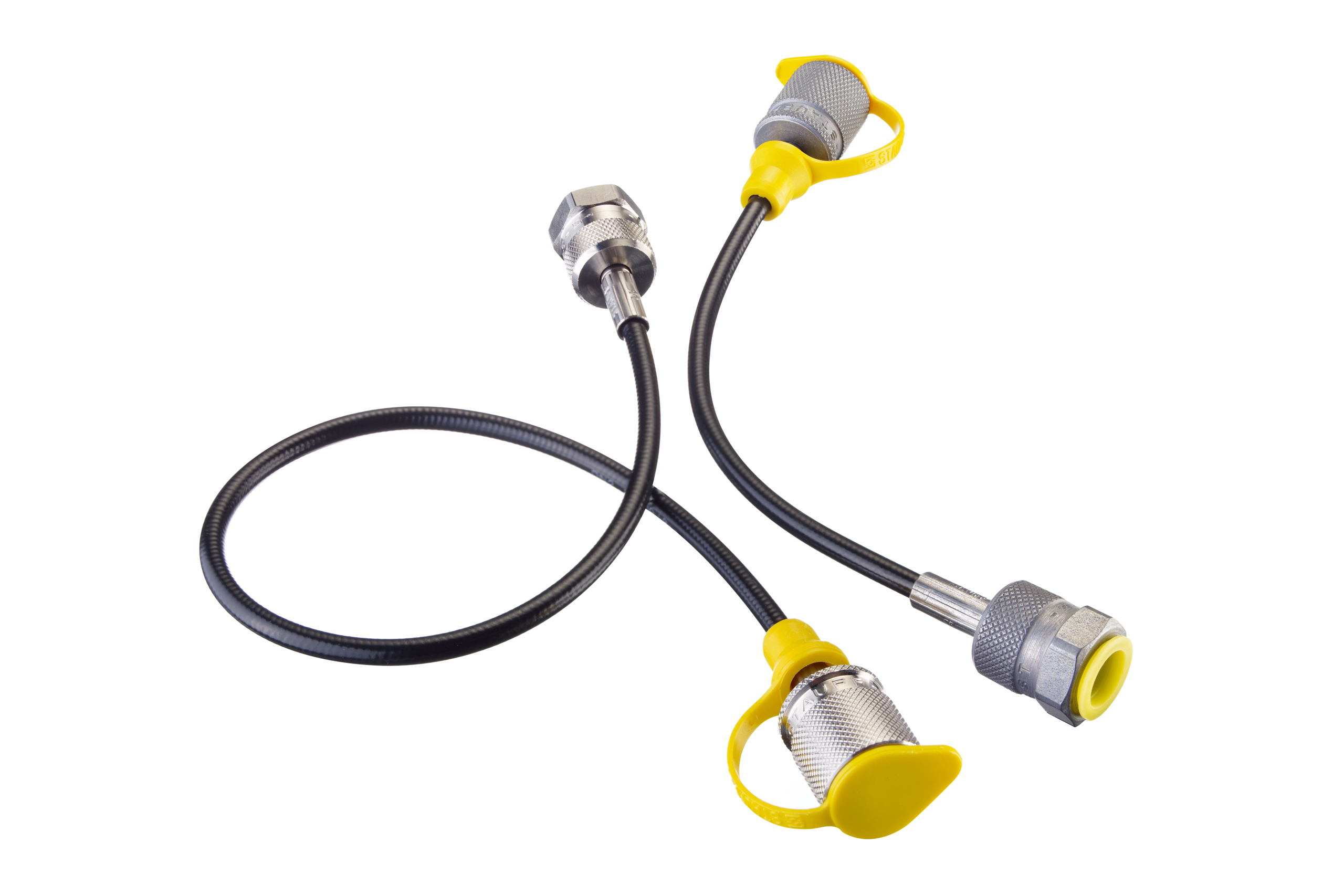 Stauff Hydraulic Test Point Hose SMS-20/M1/4-B-OR-1000-B-W3, Connection A M16 x 2, Connection B M 1/4