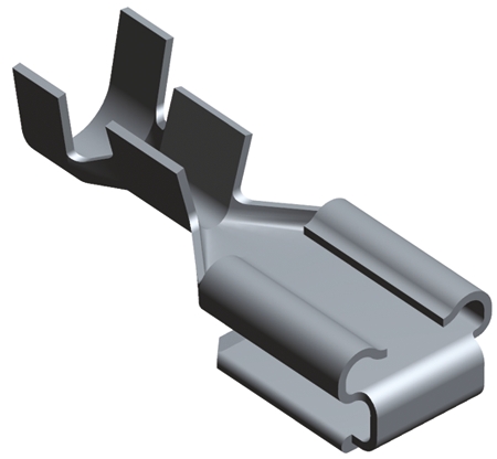 TE Connectivity FASTON 0.25 Uninsulated Female Spade Connector, Piggyback Terminal, 6.35 x 0.851mm Tab Size, 0.8mm² to