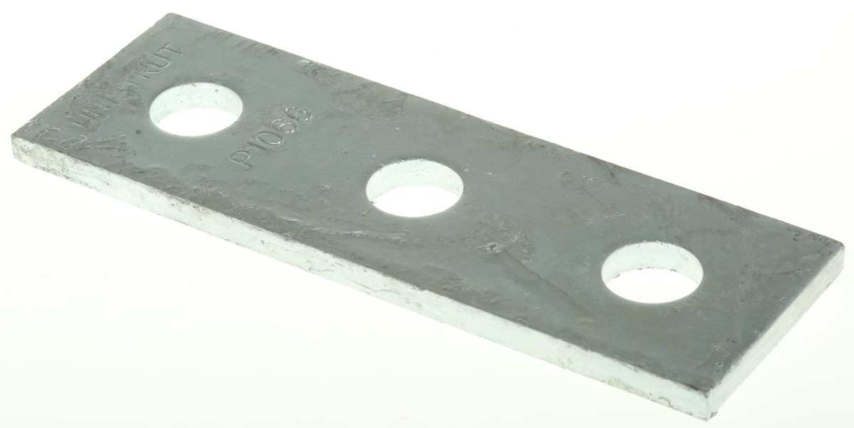 Steel Rectangular Bracket 3 Hole, 14.3mm Holes, 120 x 40mm