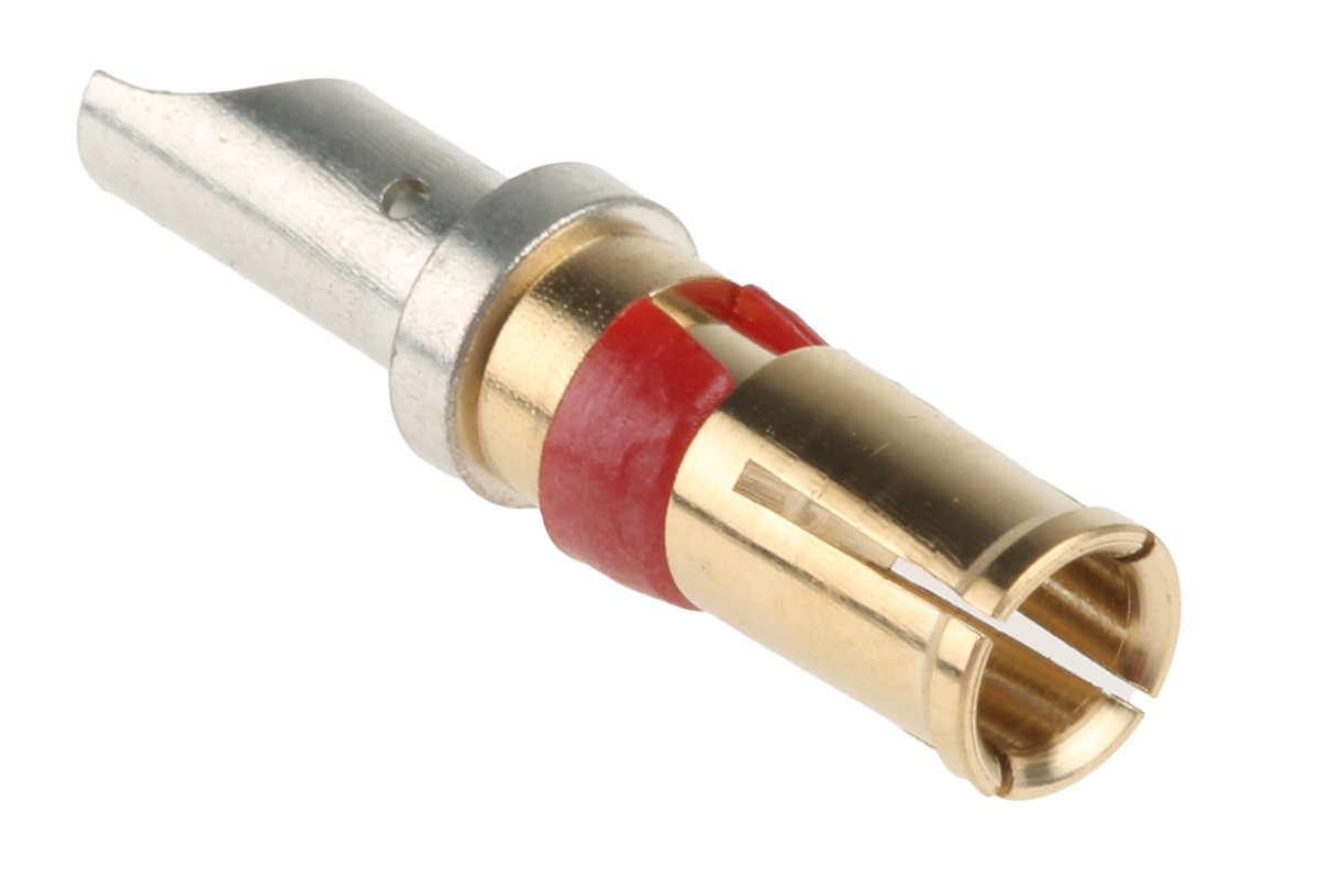 Amphenol Communications Solutions, DW Series, Female Solder D-Sub Connector Power Contact, Gold over Nickel Power, 12