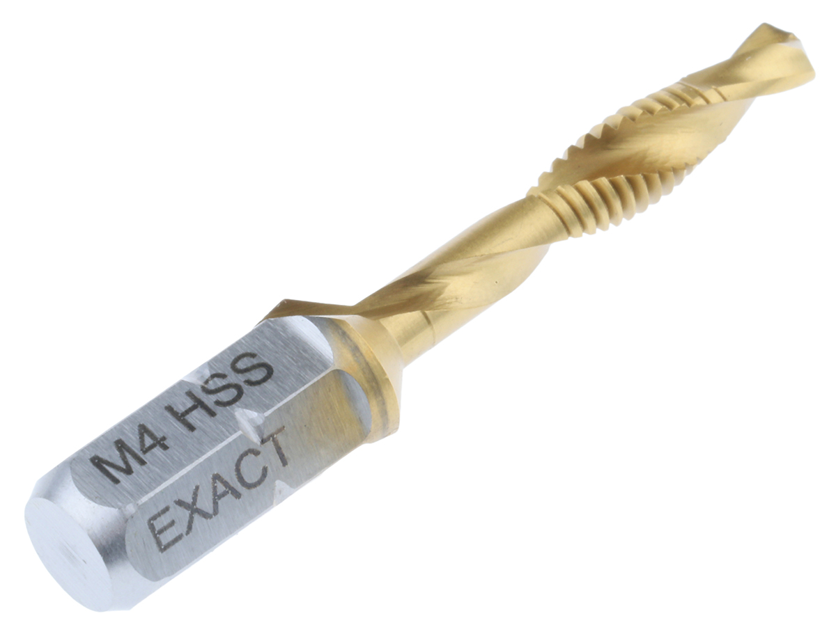 EXACT Threading Tap HSS 1-Piece 0.7mm Pitch Metric Standard M4 Thread