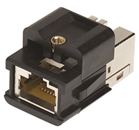 HARTING HAN 3A Series Female RJ45 Connector, Panel Mount, Cat6 Straight 8 -Way