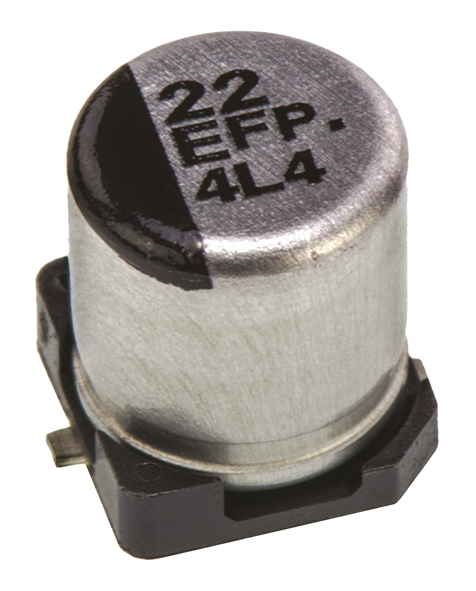 Panasonic 22μF Aluminium Electrolytic Capacitor 25V dc, Surface Mount - EEEFP1E220AR