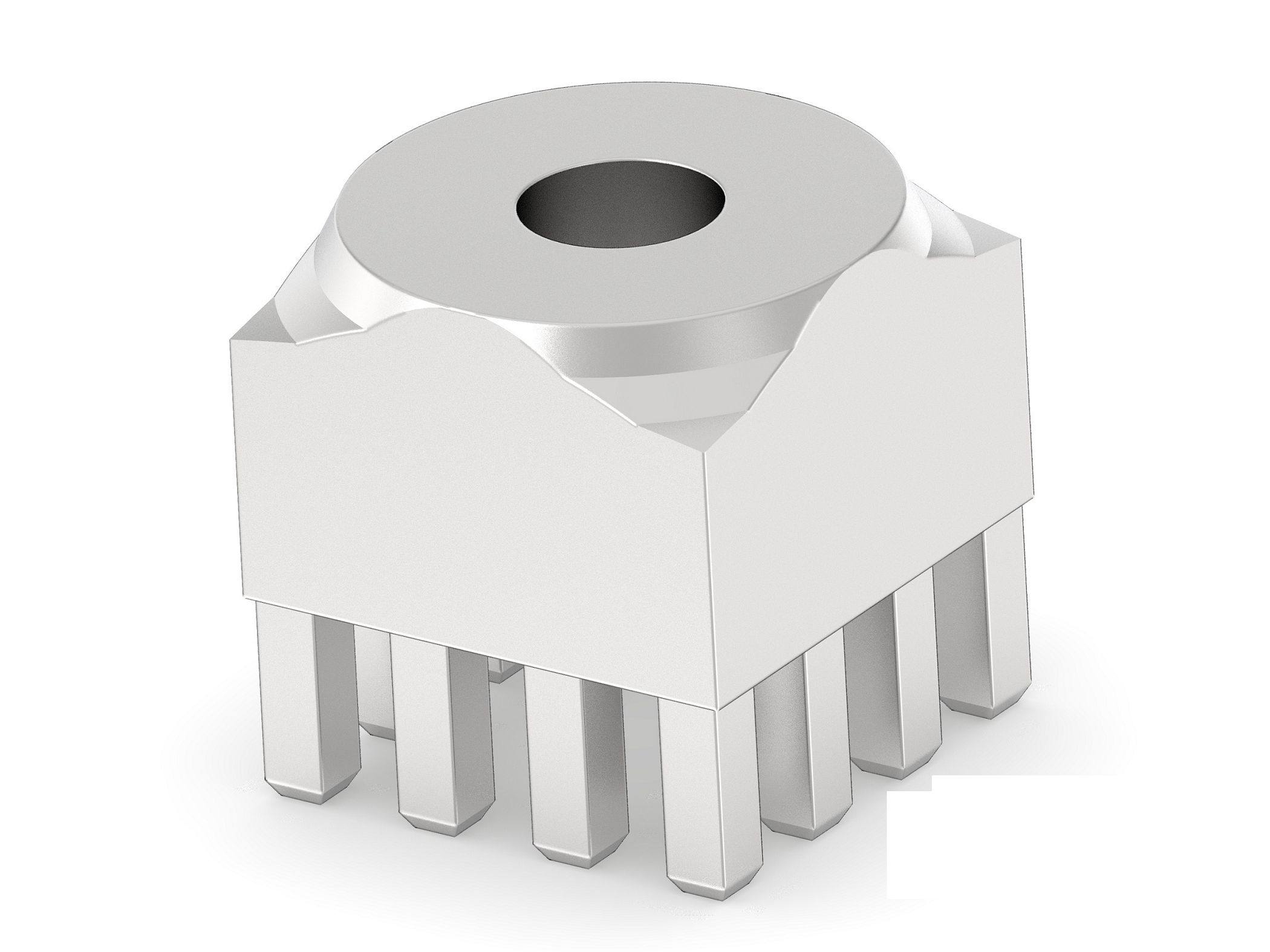 ERNI 225688 Series Vertical Surface PCB Header, 1 Contact(s), 1 Row, Shrouded