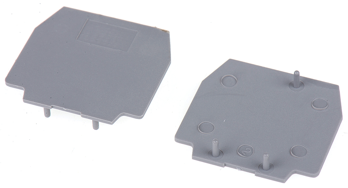 Entrelec FEDR Series End Cover for Use with DIN Rail Terminal Blocks