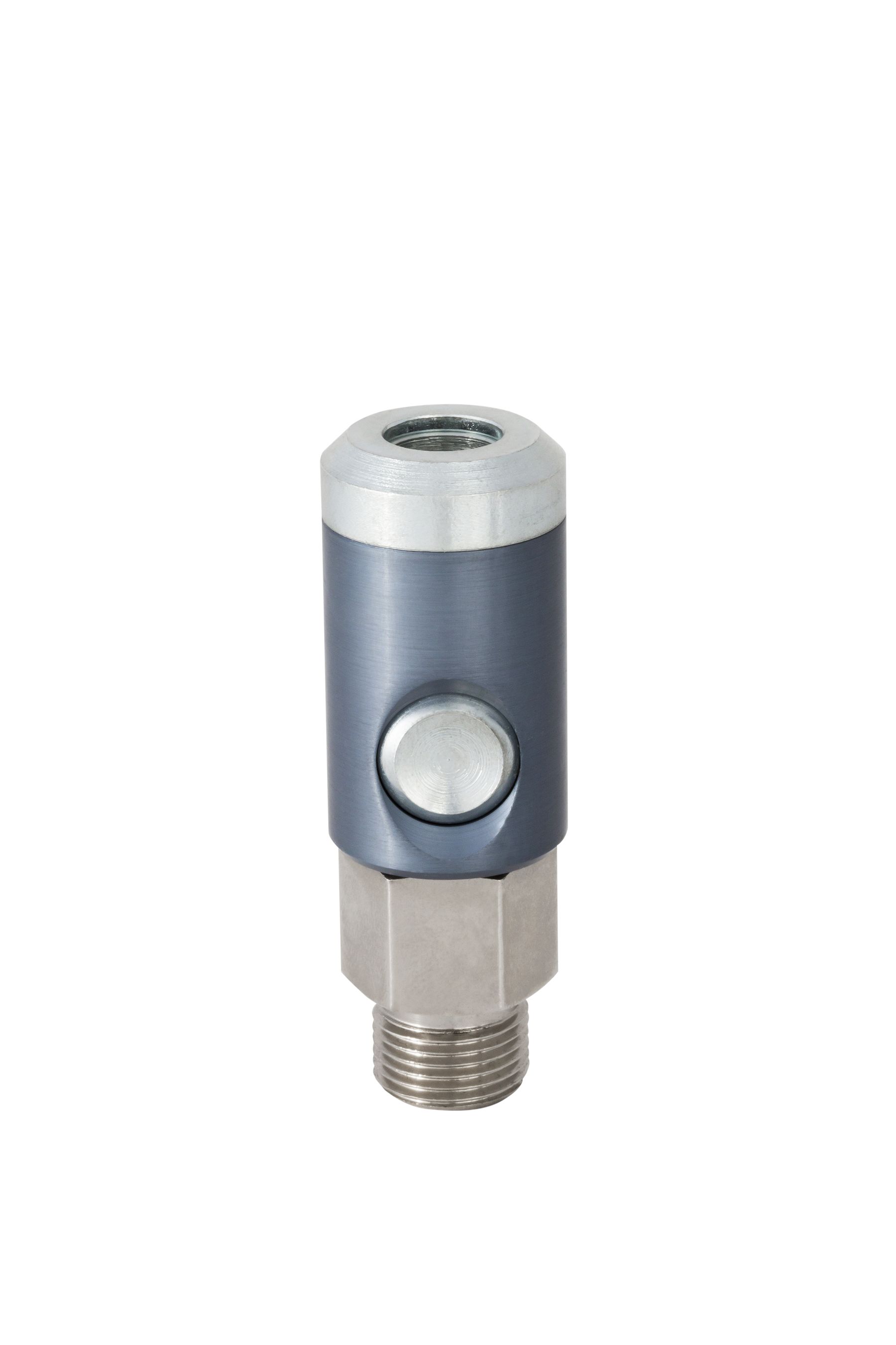 RS PRO Aluminium, Brass, Steel Female Pneumatic Quick Connect Coupling, 3/8 BSP Male Threaded