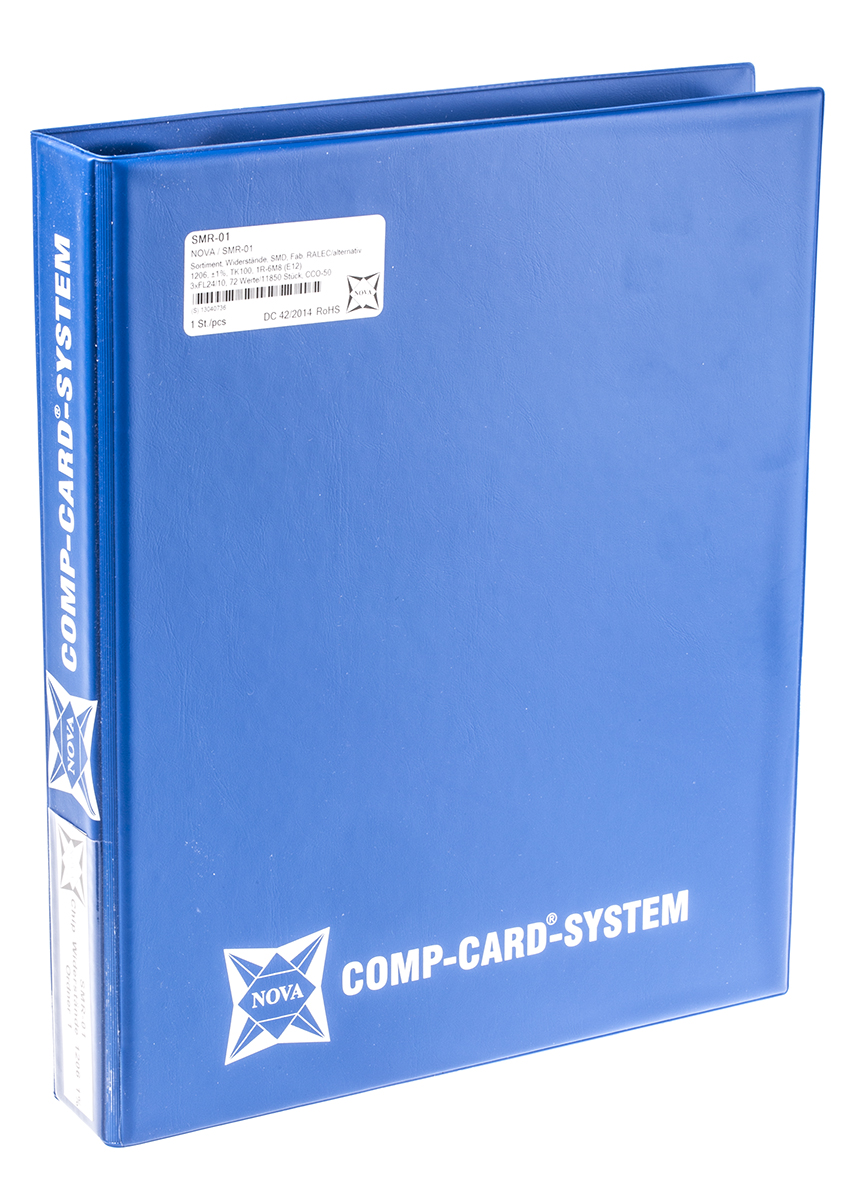 Nova, SMR-01 Thick Film, SMT 72 Resistor Kit, with 11850 pieces, 1 KΩ → 6.8MΩ