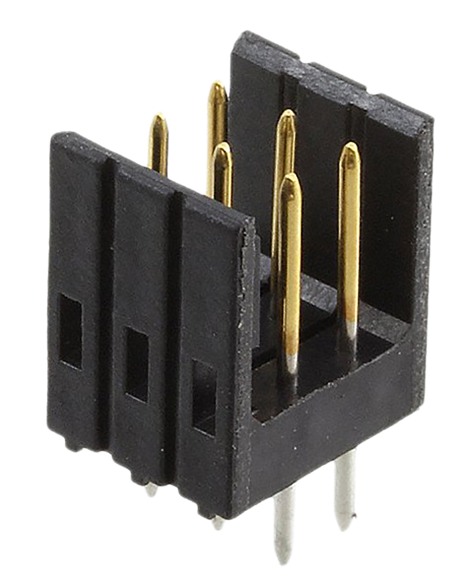 TE Connectivity AMPMODU MOD II Series Straight Through Hole PCB Header, 6 Contact(s), 2.54 mm Pitch, 2 Row, Shrouded