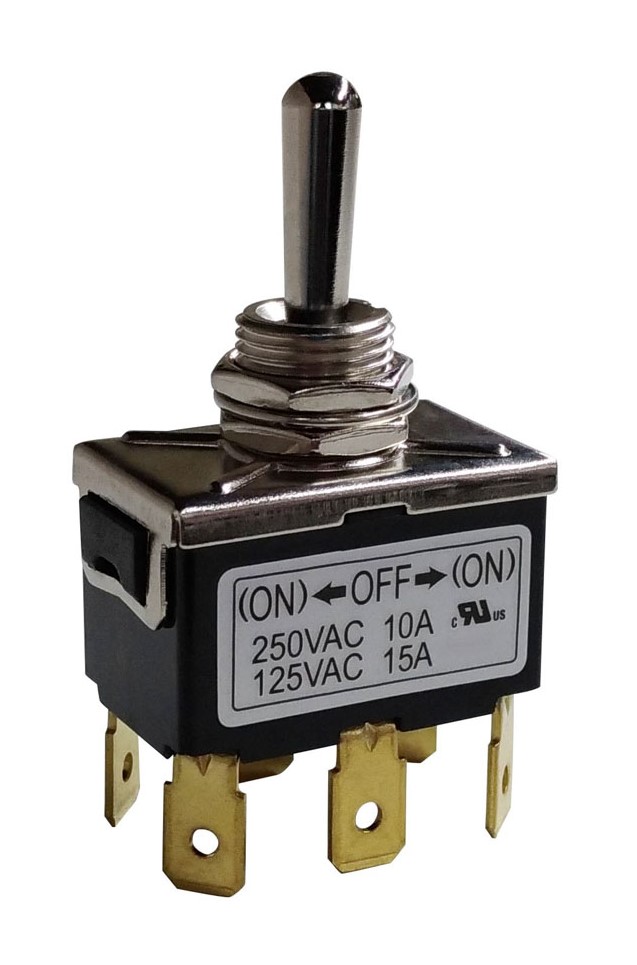 RS PRO Toggle Switch, PCB Mount, (On)-Off-(On), DPDT, Solder Terminal