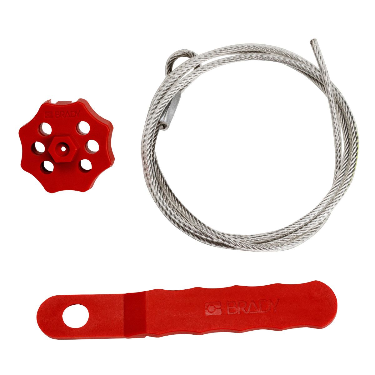 Brady Red 6-Lock Glass-Filled Nylon Cable Lockout Devices, 8.13mm Shackle