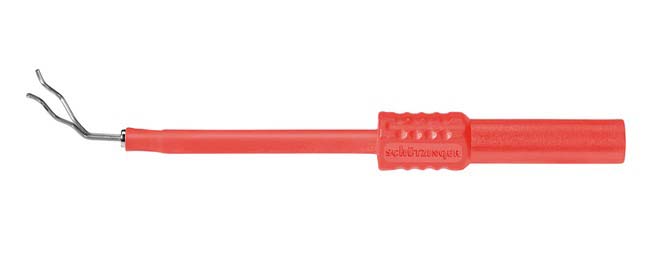 Schutzinger Red Female Test Socket, 4 mm Connector, Solder Termination, 1A, 600V, Nickel Plating