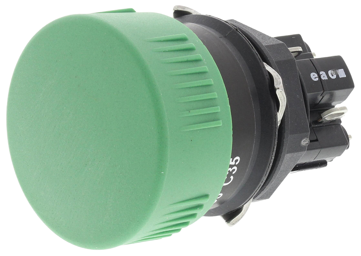 EAO 51 Series Push Button Switch, Momentary, Panel Mount, 16mm Cutout, DPDT, 250V ac, IP65