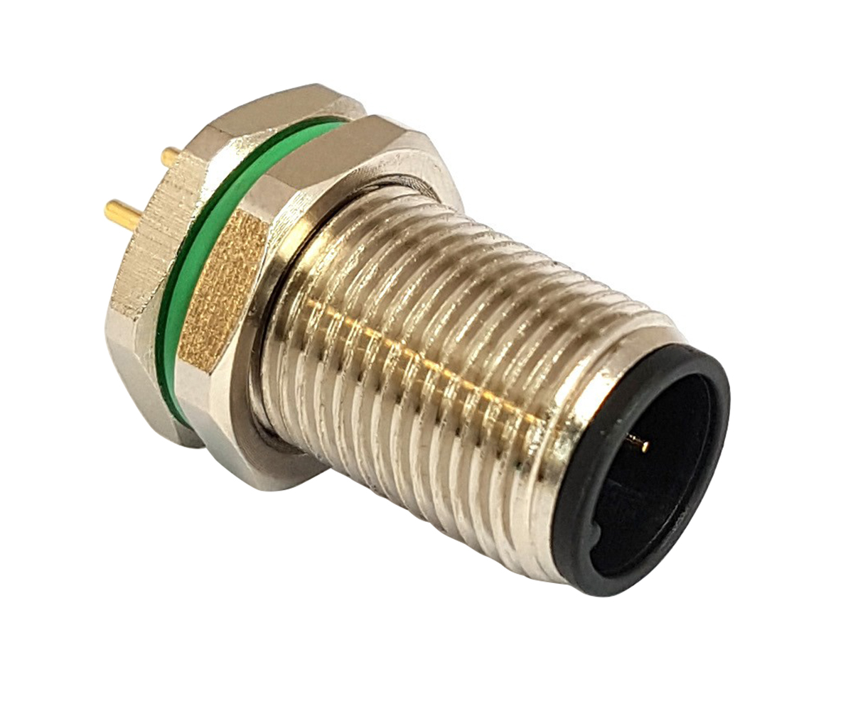 Bulgin Circular Connector, 5 Contacts, Rear, M12 Connector, Socket, Male, IP67, Buccaneer M12 Series