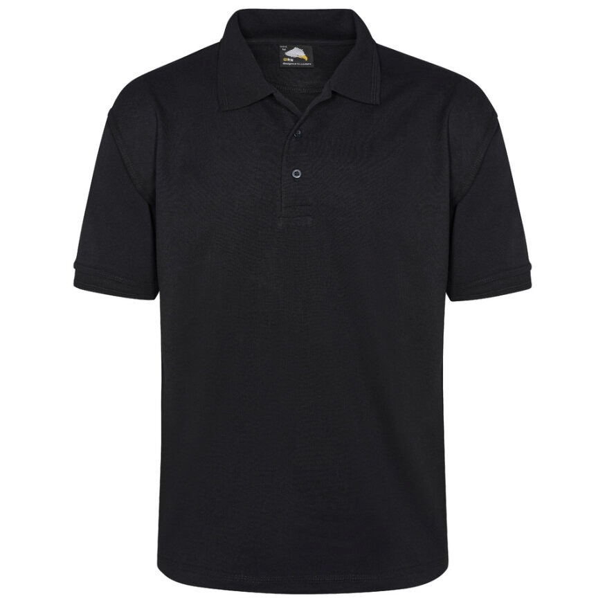 Orn 1150 Black Cotton, Polyester Polo Shirt, UK- 3XL, EUR- 3XL