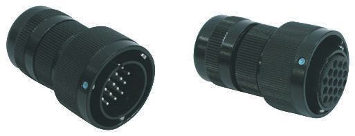 Glenair, Copper Alloy 2 Way Cable Mount MIL Spec Circular Connector Plug, Socket Contacts,Shell Size 10SL, MIL-DTL-5015