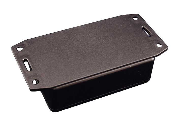 Hammond 1591 Series Black ABS Enclosure, IP54, Flanged, Black Lid, 120 x 65 x 36mm