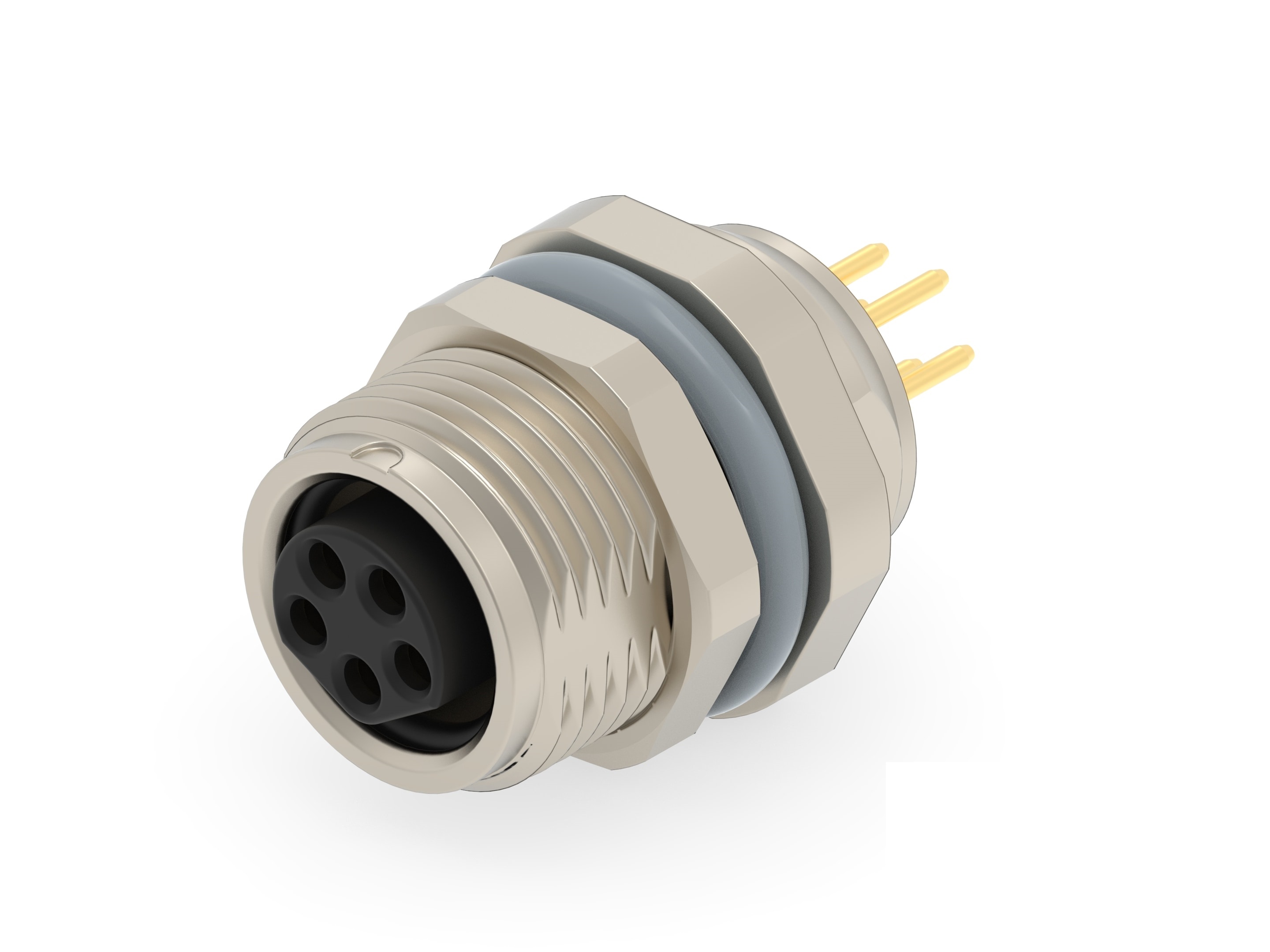 TE Connectivity Circular Connector, 5 Contacts, PCB, M8 Connector, Plug, Female, IP67, T4041417051 Series