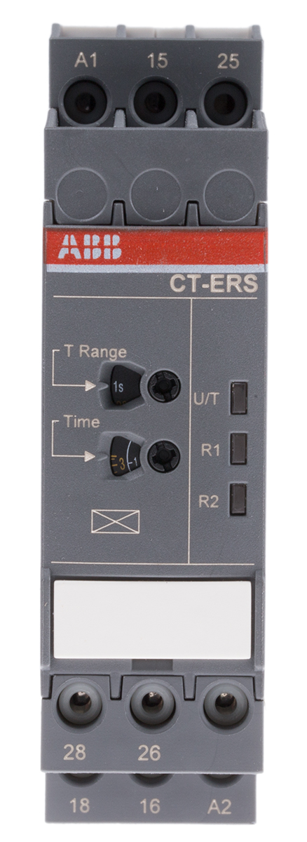 ABB DIN Rail Mount Timer Relay, 24 → 240V ac/dc, 2-Contact, 0.05 s → 300h, 1-Function, DPDT