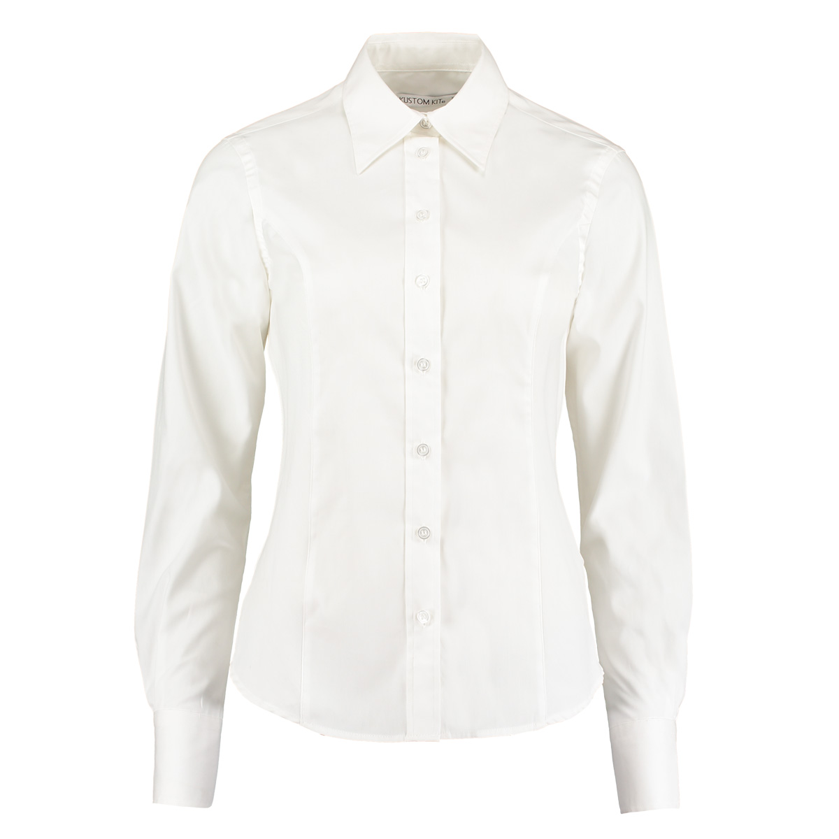 Kustom Kit KK702 White Cotton, Polyester Work Shirt, UK 34in, EU 98cm