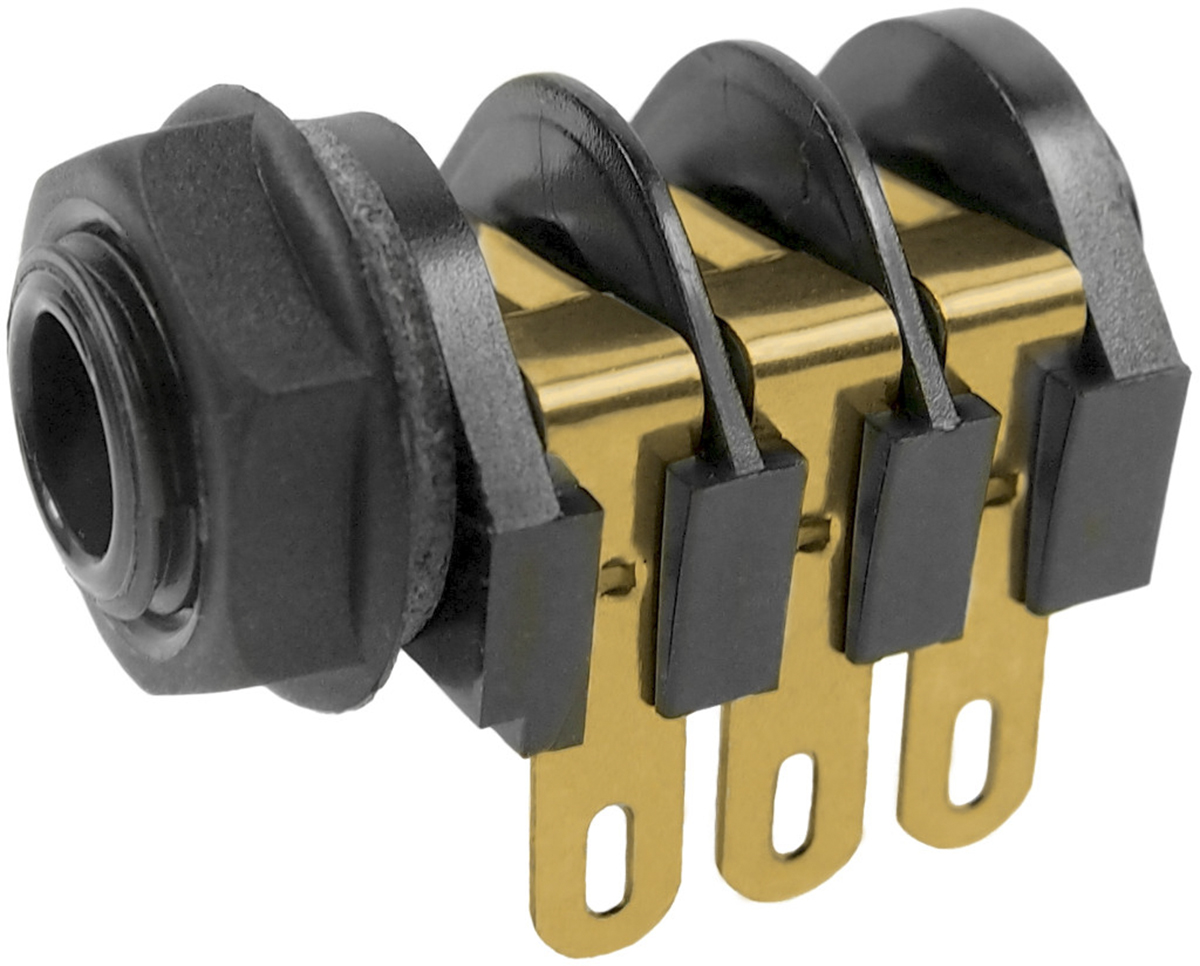 RS PRO Jack Connector Panel Mount Stereo Socket, 3Pole 5A