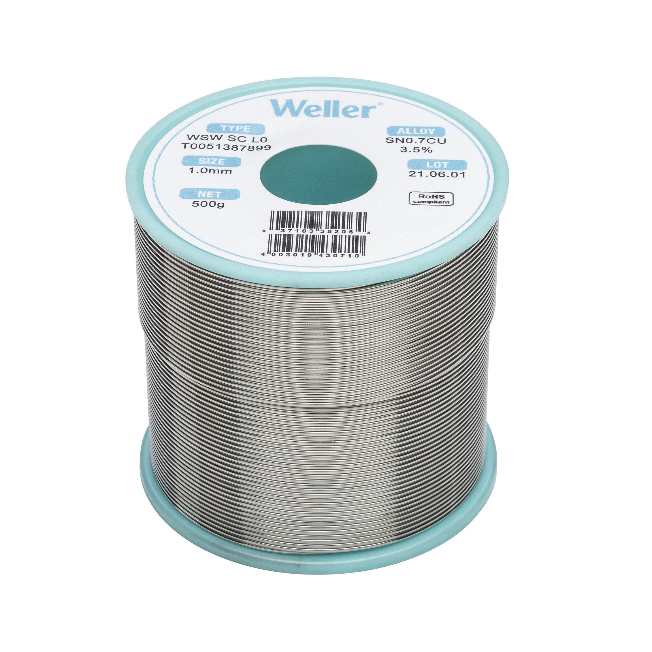 Weller Wire, 1mm Lead Free Solder, 228°C Melting Point