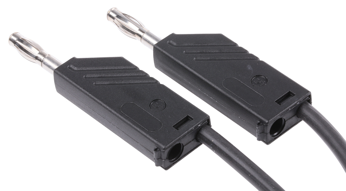 Hirschmann Test & Measurement, 16A, 60V dc, Black, 1m Lead Length