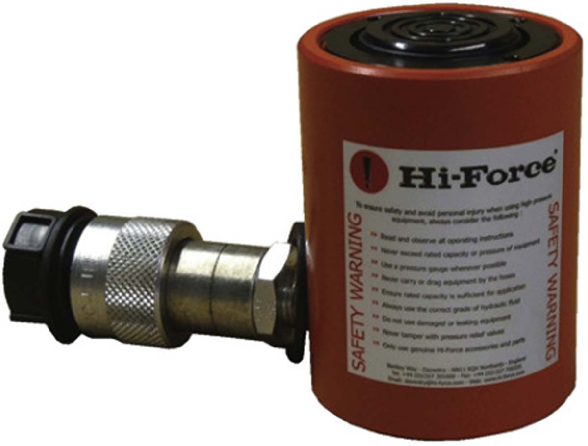 Hi-Force Single, Portable Low Height Hydraulic Cylinder, HLS301, 32t, 25mm stroke