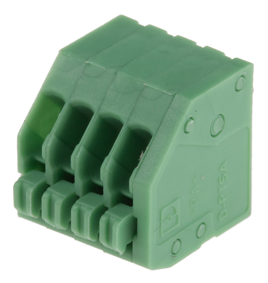 Phoenix Contact PTSA 0.5/ 4-2.5-F Series PCB Terminal Block, 4-Contact, 2.5mm Pitch, Through Hole Mount, Solder