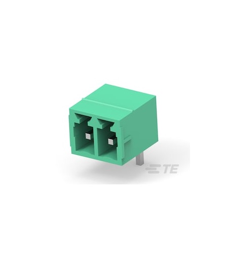 TE Connectivity 2842 Series PCB Terminal Block, 2-Contact, 3.81mm Pitch, Board Mount, 1-Row, Through Hole Termination