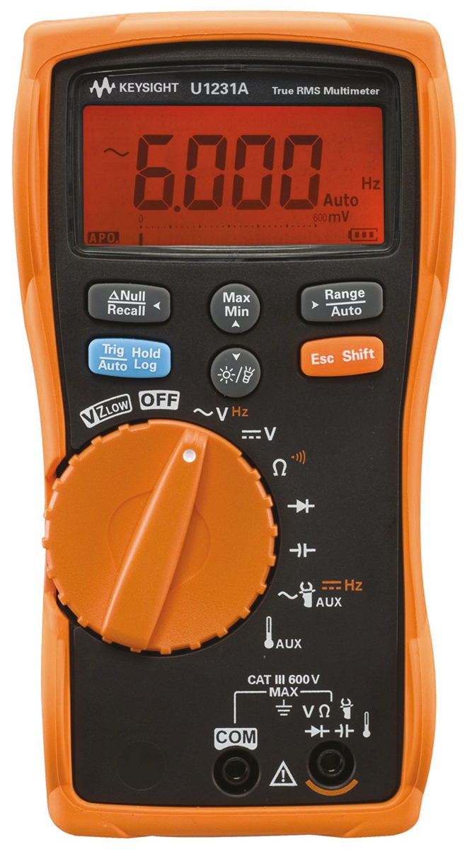 Keysight Technologies U1231A Handheld Digital Multimeter, True RMS, 600V ac Max - UKAS Calibrated